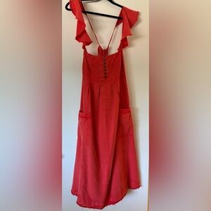 ANTHROPOGIE Orange light denim dress. Size xl